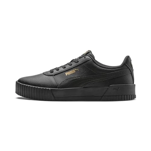 PUMA Damen Carina L Sneakers, Puma Black-Puma Black-Puma Team Gold, 37.5 EU