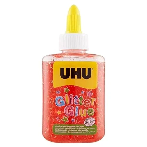UHU Glitter kleeffles, 88,5 ml rood