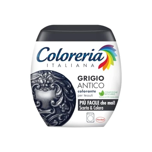 Coloreria Italiana Szary - Farba do tkanin i ubrań do prania, Antyczna szarość, 1 pudełko 350 g