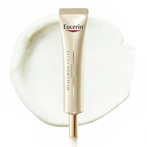 Offerta a tempo: Eucerin Hyaluron-Filler + Elasticity Contorno Occhi SPF 20 15ml, Crema contorno occhi antirughe e crema occhiaie 2in1, Formula con Acido Ialuronico per tutti i tipi di pelle - 30% da 33.90 € a 23.70 €