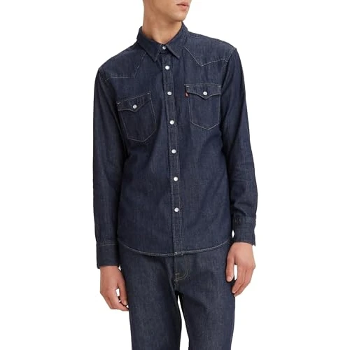 Oferta limitada: Levi's Barstow Western Standard Camisa Hombre, Indigo Rinse, S de 80.00 EUR a 50.95 EUR (ahorro 36%)