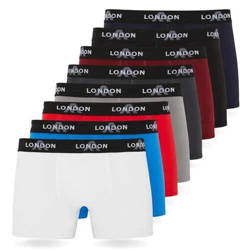 Offerta a tempo: FM London Pacchetto da 4/8 Mutande Uomo, Boxer Uomo Cotone, Aderenti e Confortevoli per l'Uso Quotidiano, Multicolore (8 pezzi), L - 20% da 31.49 € a 25.19 €