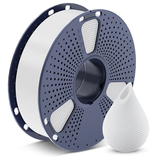 SUNLU PETG Filamento 1,75 mm, minore allungamento, buona adesione degli strati, elevata tenacità Filamento per stampante 3D 1,75 ± 0,02 mm, bobina da 1 kg (2,2 lb), PETG bianco