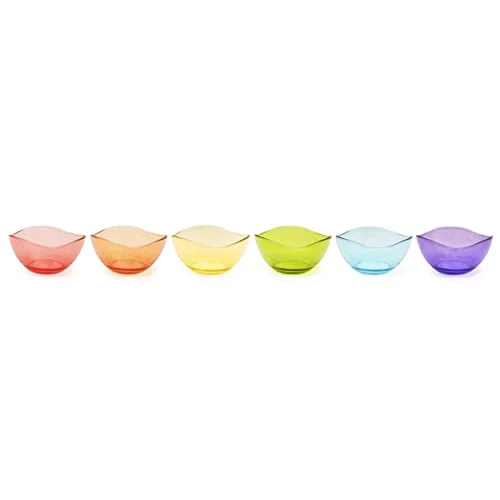 Excelsa 64038 Copenaghen Set of 6 Multicolor Cups, Glass