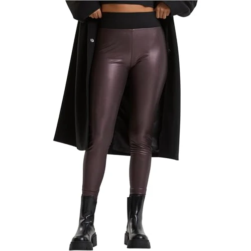 Limited offer: Urban Classics Ladies - High Waist Faux Leather Leggings - L Redwine from 58.00 EUR to 58.00 EUR (save 0%)