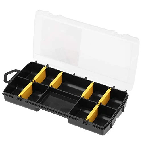 Zeitlich begrenztes Angebot: STANLEY Organizer Sortimentskasten (Aufbewahrungsbox für Zubehör und Kleinteile aus schlagfestem Polypropylen, 10 Fächer mit entfernbaren Trennwänden, eingebautes Lineal), Mehrfarbig - STST81679-1 von 4.50 € auf 4.50 € (0.00% 