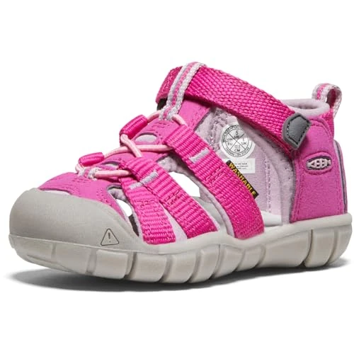 KEEN Unisex-Child Seacamp 2 CNX Closed Toe Sandals, Very Berry/Dawn Pink, 10