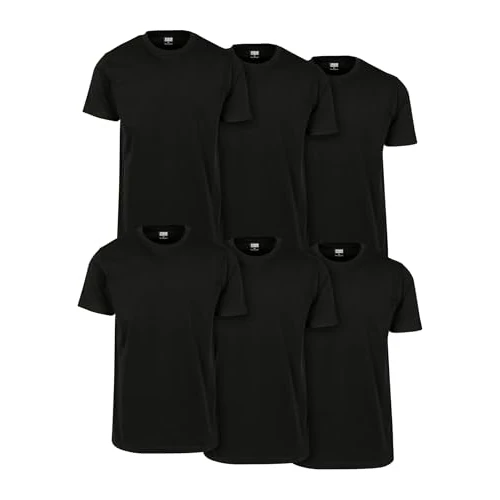 Offerta a tempo: URBAN CLASSICS Set 6 Magliette Uomo a Maniche Corte, Magliette Basic in Cotone, Set Colori nero/nero/nero/nero/nero/nero, Taglia 3XL - 10% da 34.99 € a 31.49 €