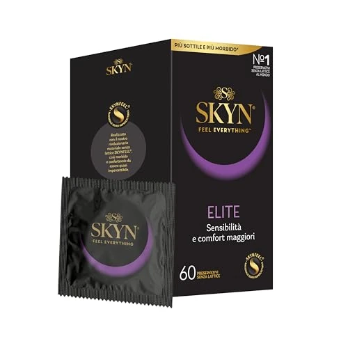 Offerta a tempo: SKYN Elite - Preservativi Senza Lattice in Poliisoprene - Ultramorbidi e Ultrasottili, 60 Pezzi - 30% da 45.99 € a 31.99 €