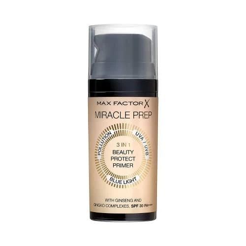 Zeitlich begrenztes Angebot: Max Factor Miracle Prep 3in1 Beauty Protect Primer, mit LSF und schützt vor UVA/UVB Strahlen, 30 ml von 12.99 € auf 7.41 € (43% Rabatt)