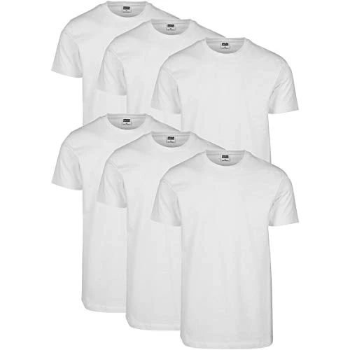 Oferta limitada: Urban Classics Basic Tee 6-pack, Juego de 6 Camisetas para Hombre de Manga Corta, Camisetas de Algodón y Cuello Redondo, Blanco (Wht/Wht/Wht/Wht/Wht/Wht), XXL de 34.63 € a 34.63 € (ahorro 0.00%)