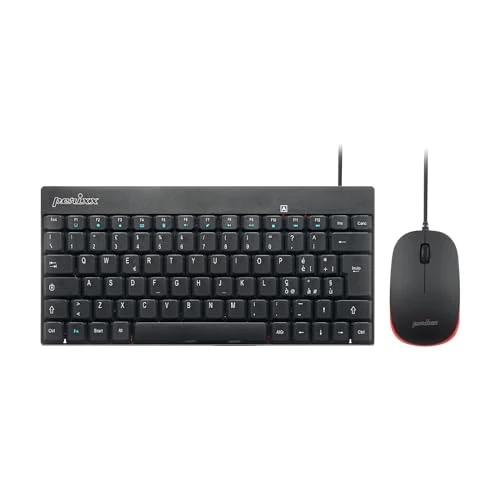 Offerta a tempo: Perixx PERIDUO-212 Kit Mouse e Tastiera Piccola Cablati ‎per Windows, Tasti Scelta Rapida e Multimediali, Layout Italiano QWERTY, Nero - 0.00% da 19.99 € a 19.99 €