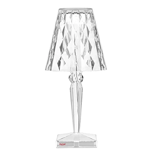 Kartell Big Battery, Lámpara de mesa, Versión de batería regulable, Cristal