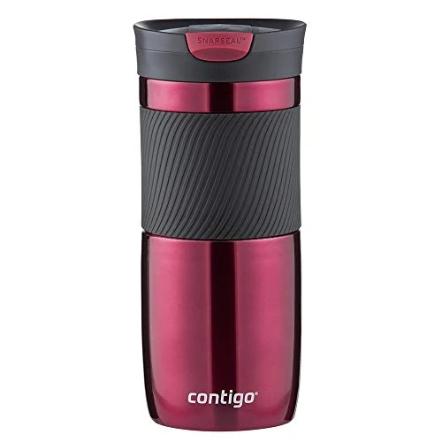 Contigo Travel Mug Byron, Stainless Steel Thermal-Mug, Coffee to go cup, 100% leakproof, Keeps hot for 7 hours, dishwasher safe lid