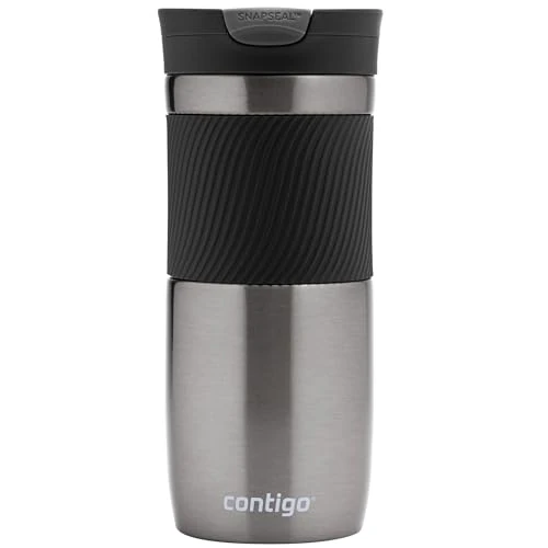 Limited offer: Contigo Byron Snapseal Travel Mug, Stainless Steel Thermal mug, vacuum flask, leakproof tumbler, coffee mug with BPA free Easy-Clean Lid, 470 ml, Gunmetal from 19.95 EUR to 19.95 EUR (save 0%)