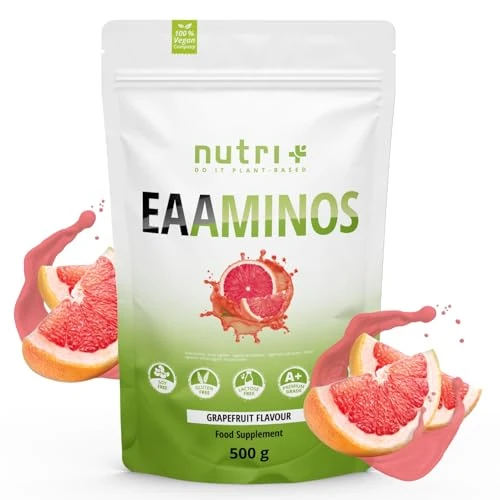 Offerta a tempo: Nutri + Aminoacidi in Polvere vegan 500 g EAA Grapefruit - altamente dosati - tutti gli Aminoacidi essenziali - Sapore Pompelmo - EAA istantanei - Amminoacidi essenziali - 40% da 24.99 € a 14.99 €