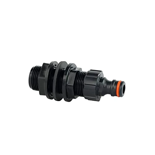 Zeitlich begrenztes Angebot: GASMIS Regentonnendurchführung Fassdurchführung 1 Zoll 33,25mm Aussengewinde, Tankdurchführung mit Hahnverbinder, 1 Stück von 7.98 € auf 7.98 € (0.00% Rabatt)