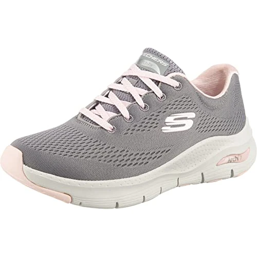 Skechers Arch Fit Big Appeal Adidasy Kobiety,Szary Knit Mesh Pink Trim Gypk,39.5 EU