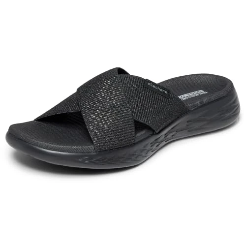 Offerta a tempo: Skechers On-the-go 600, Sandali a Punta Aperta Donna, Nero Black Textile Bbk, 40 EU - 23% da 49.95 € a 38.66 €