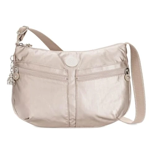 Kipling Izellah Bandolera Mediana, Metallic Glow (Plata)