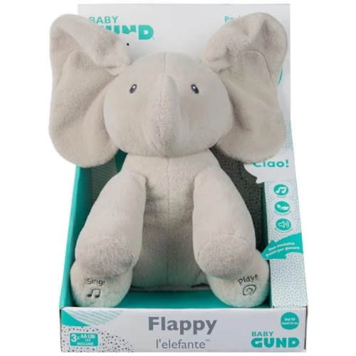 Limited-time offer: GUND Flappy Elephant Interactive Plush Toy | Sing and Speaking in Italian | Moves Ears | 12" Plush Toy | Soft Toy for Children from 10 Months from 33.95 £ to 33.95 £ (save 0.00%)