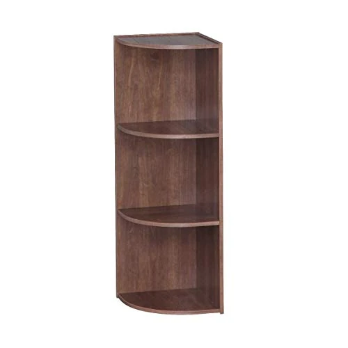 Iris Ohyama, Meuble de Rangement en Bois, Bibliotheque de Coin, 3 Niveaux Étagère, Meuble d'angle Modulaire, Polyvalent, Marron, Ouvert, pour Salon, Bureau, Chambre, Livre, Assemblage Facile, CX-3C