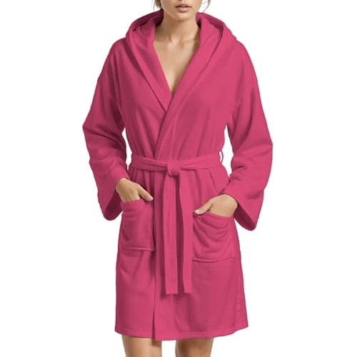 Offerta a tempo: PETTI Artigiani Italiani Accappatoio Microfibra Uomo e Donna con Cappuccio, Tasche e Cintura, Unisex Asciugatura Rapida per Palestra, Piscina, Mare e Spa, Fucsia, XL - 12% da 24.90 € a 21.90 €