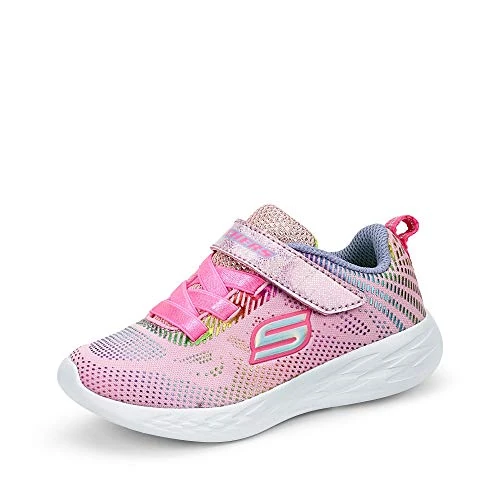Tijdelijke aanbieding: Skechers Go Run 600 Shimmer Speeder sneakers voor meisjes, Lichtroze Mesh Multi Foil Trim, 1.5 UK Child van 35.26 € naar 35.26 € (0.00% korting)