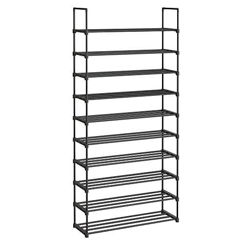 Offerta a tempo: SONGMICS Scarpiera a 10 livelli, portascarpe alto, supporto per scarpe sottile, portaoggetti per scarpe, in metallo, salvaspazio, guardaroba, ingresso, 30 x 94 x 206 cm, nero LSA10BK - 39% da 43.99 € a 26.99 €