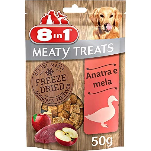Oferta limitada: 8in1 Meaty Treats - Golosinas para Perros liofilizadas con Pato y Manzana, sin Cereales y sin azúcar, Bolsa de 50 g de 6.13 € a 6.13 € (ahorro 0.00%)