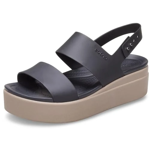 Offerta a tempo: Crocs Brooklyn Low Wedge, Sandali Donna, Black Mushroom, 37/38 EU - 15% da 54.99 € a 46.70 €