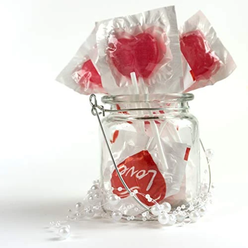 Offerta a tempo: FOOD crew Lecca Lecca a Forma di Cuore con la Scritta Love - 40 Lecca Lecca Cuore - Dolci San Valentino - Leca Leca Dolce Come Decorazione da tavola per Matrimonio, la Festa della Mamma - 0.00% da 10.99 € a 10.99 €