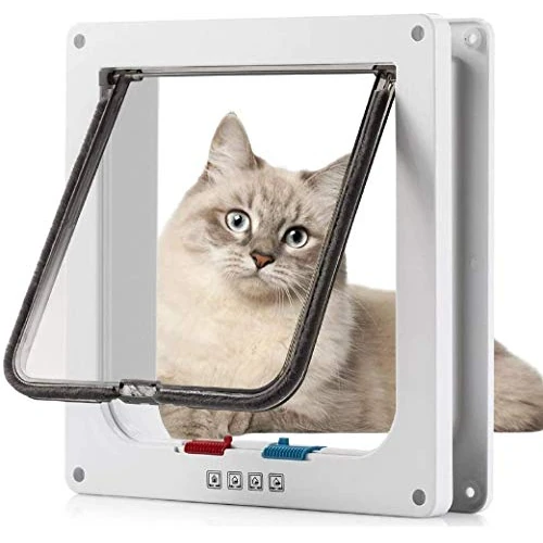 Limited-time offer: Sailnovo Cat Flap 4 Way Magnetic Closure for Cats, Large Dogs 24.5 x 28.5 x 5.5 cm Dog/Cat Door/Pet Flap, Easy to Install with Telescopic Frame, white from 39.28 GBP to 39.28 GBP (save 0%)