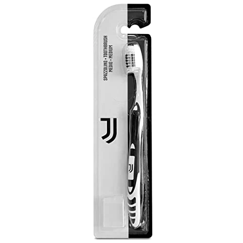 Oferta ograniczona: Naturaverde | Dzieci - Football Team - średnia szczoteczka do zębów dla dzieci, zabawna szczoteczka do zębów dla dzieci, szczoteczka do zębów Juventus, czarno-biała z 15.04 PLN na 15.04 PLN (zniżka 0%)