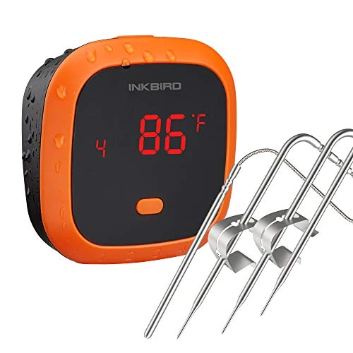 Offerta a tempo: INKBIRD Termometro Carne Bluetooth Impermeabile con 4 Sonde,Telecomando Ricaricabile a Magnete con Allarme per Cucina,Affumicatori,Forno,Barbecue,Griglia - 17% da 59.99 € a 49.99 €
