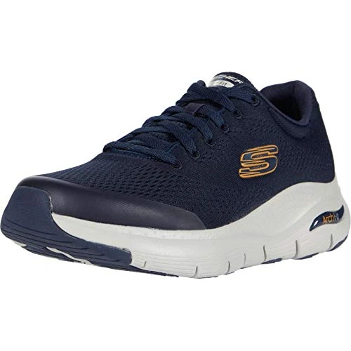 Skechers Herren Arch Fit Sneaker, Navy Textile Synthetic Trim, 43 EU