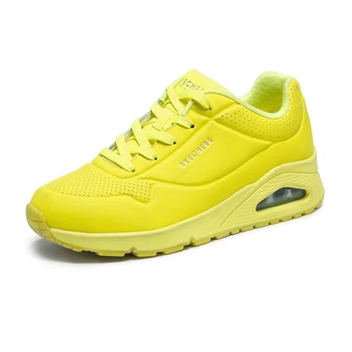 Offerta a tempo: Skechers Uno - Night Shades, Sneaker Donna, Yellow Neon Yellow Durabuck Nyel, 37 EU - 38% da 89.95 € a 55.99 €