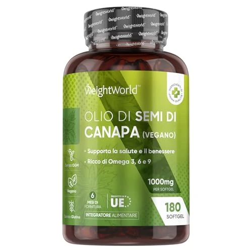 Offre limitée : Huile de Chanvre 1000mg, 180 Gélules Pour 6 Mois, Riche en Omega 3 6 9 Avec Acides Gras Essentiels, Omega 3 Vegan Huile Graines de Chanvre Pressées à Froid Avec Vitamine E Sans Arrière Goût de 28.99 EUR à 18.68 EUR (remise 36%)