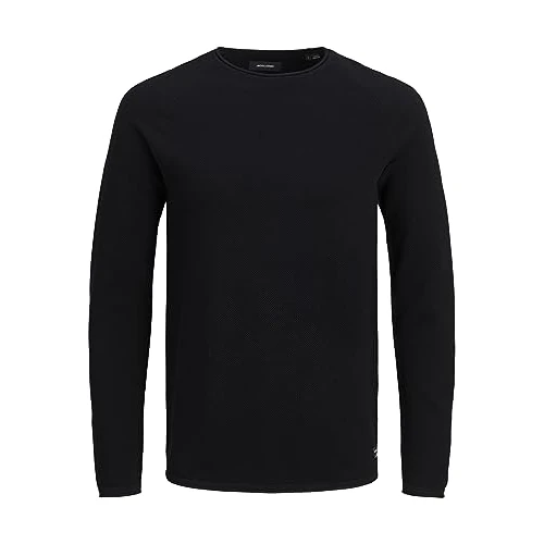 JACK & JONES Herren Strickpullover Rundhals Basic Langarm Sweater Baumwolle Shirt JJEHILL