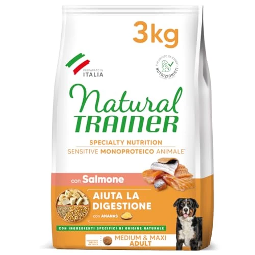 Oferta limitada: Trainer Natural Sensitive No Gluten - Pienso para Perros Medium-Maxi Adult con Salmón y Cereales Integrales - 3kg de 25.71 € a 25.71 € (ahorro 0.00%)