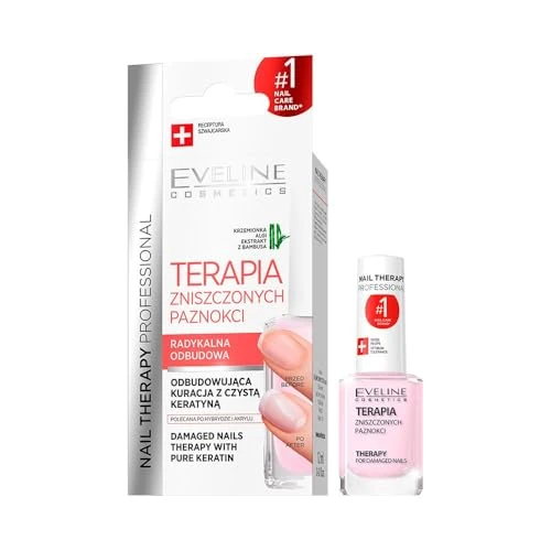 Offerta a tempo: Eveline Cosmetics Nail Therapy Professional - Trattamento Avanzato per Riparazione Unghie, 12ml - Rinforza e Rigenera con Formula PowerNail H+K - 6% da 4.70 € a 4.40 €