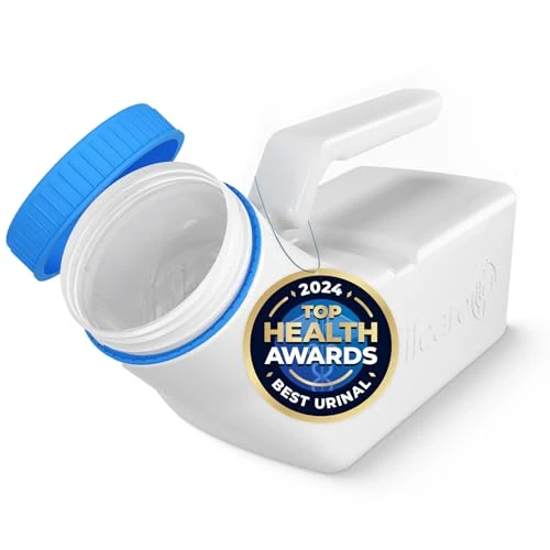 Tijdelijke aanbieding: Urinoirs voor Mannen van Tilcare (1 Stuk) - 1000ml Dikke Plastieken Mannen Bedpan, Fles met Schroefdeksel - Lekvrije Urine Kamer - Draagbare Plasflessen - Urine Opvang Containers voor Onderweg van 12.99 € naar 12.99 € (0.00% korting