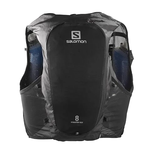 Salomon ADV Hydra Vest 8, Chaleco Trail hidratación cómoda, frascos de Acceso rápido, Bolsillo Gel Grande, Almacenamiento simplificado para Running