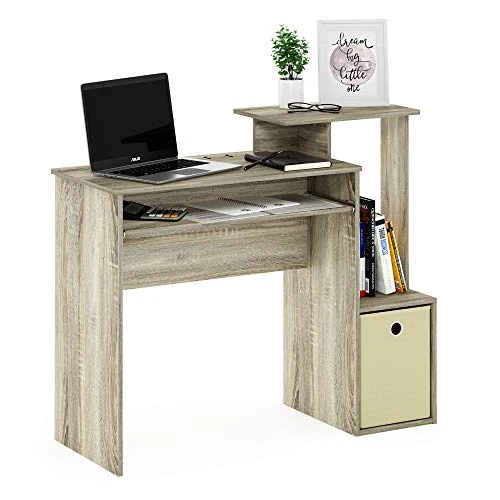 Offerta a tempo: Furinno Econ Scrivania per Computer, Legno ingegnerizzato, Beige, 100.1 (W) x 86.6 (H) x 39.9 (D) cm - 51% da 99.99 € a 49.29 €