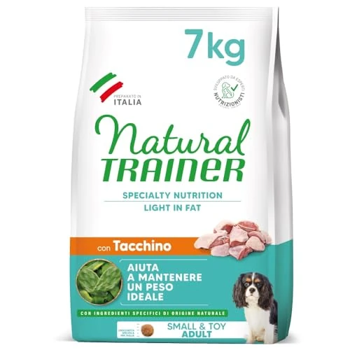 Limitiertes Angebot: Natural Trainer Ideal Weight Small & Toy Hundefutter für Erwachsene, leicht in Fett mit Truthahn - 7 kg von 52.44 EUR auf 52.44 EUR (Spare 0%)