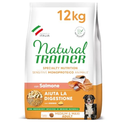 Offerta a tempo: Natural Trainer Sensitive No Gluten Cibo per Cani Adulti con Salmone e cereali integrali — 15% da 48,99 € a 41,49 €