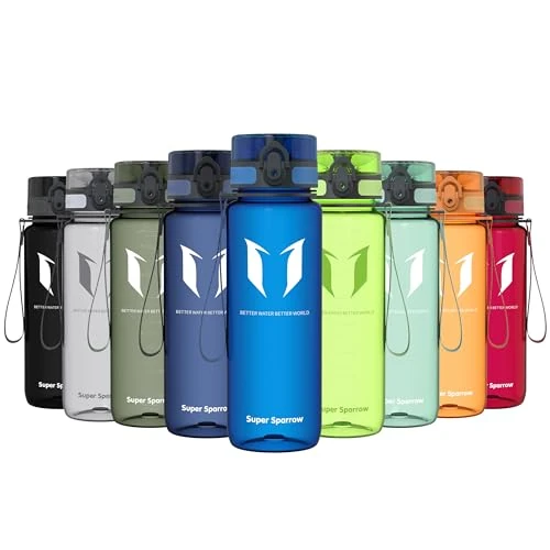 Offerta a tempo: Super Sparrow Borraccia Sportiva 750ml – Bottiglia Acqua in Plastica Tritan Riutilizzabile, Senza Perdite e Senza BPA, Ideale per Palestra, Corsa e Outdoor - 11% da 17.59 € a 15.59 €