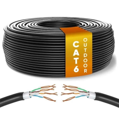 Oferta limitowana: Mr. Tronic 50 m Ethernet kabel sieciowy do stosowania na zewnątrz | odporny na warunki atmosferyczne | kabel instalacyjny | CAT6, AWG24, CCA, UTP, RJ45 | czarny (50 metrów) z 72.68 zł na 64.99 zł (oszczędź 11%)