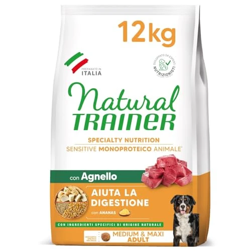 Limited-time offer: Natural Trainer Sensitive No Gluten Adult Dog Food with Lamb - 12 kg from 65.30 £ to 23.37 £ (save 64.21%)