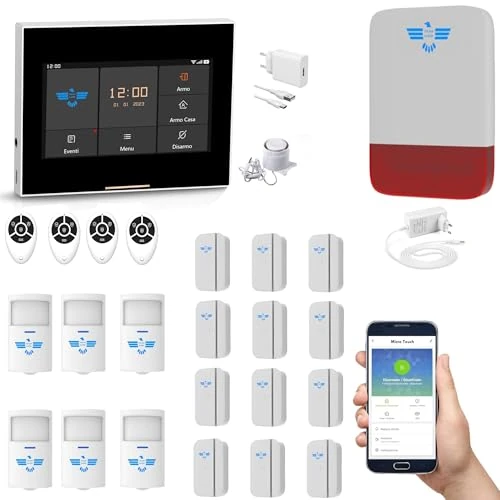 Offerta a tempo: ITALIAN ALARM - Allarme Casa WiFi Senza Fili, Antifurto Casa Wireless con APP Tuya, Supporta SIM 4G, KIT Allarme con Sirena Esterna, Sistema di Sicurezza già Configurato. Assistenza Italia - 0.00% da 428.00 € a 428.00 €